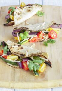 Vegetarian Mole Street Tacos with Cinnamon Balsamic Pickled Onions