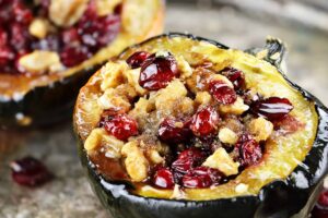 Sausage Stuffed Acorn Squash