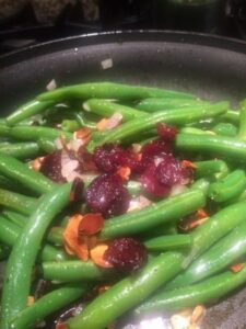 Green Beans with Dried Cranberries and Almonds