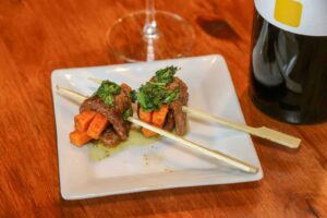 Kabobs with Herbed Sweet Potato